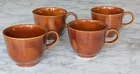 Set of 4 Vintage Sheffield Amberstone Brown Fiestaware Tea Cups Fiesta EUC
