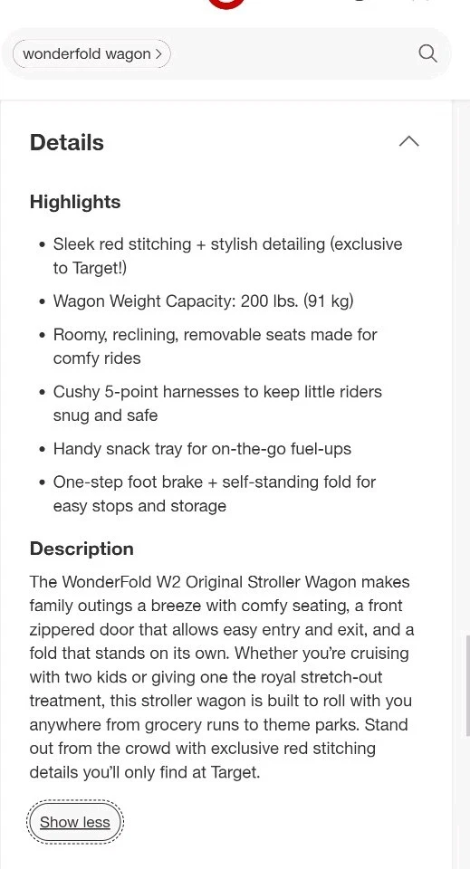 WONDERFOLD W2 Original+ Stroller Wagon (2 Seater) - Collapsible Wagon - Image 2 of 4