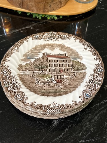 Set of 6 #4411 Heritage Hall Georgian Town House Ironstone 10" Dinner Plates - Picture 2 of 6