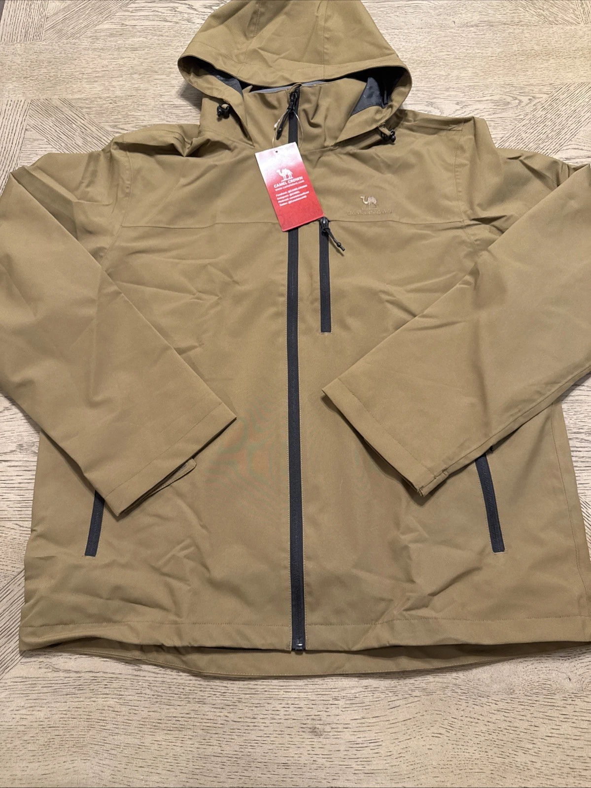 CAMEL CROWN Men's LARGE Softshell Jacket Waterproof Windproof Size Large
