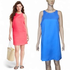 NWOT On 34th Linen-Blend Sleeveless Shift Dress - Large
