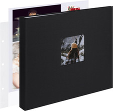 12X12 Inch Large 3 Ring DIY Scrapbook Photo Album Journal with 30 Plastic Sleeve