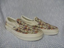 Vans Classic Slip-On Shoes Womens 6 Floral Canvas Multicolor Skate Sneakers