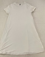 Shein Curve A-line Maxi Dress Womens 2XL Cream Short Sleeve Relaxed Fit Casual
