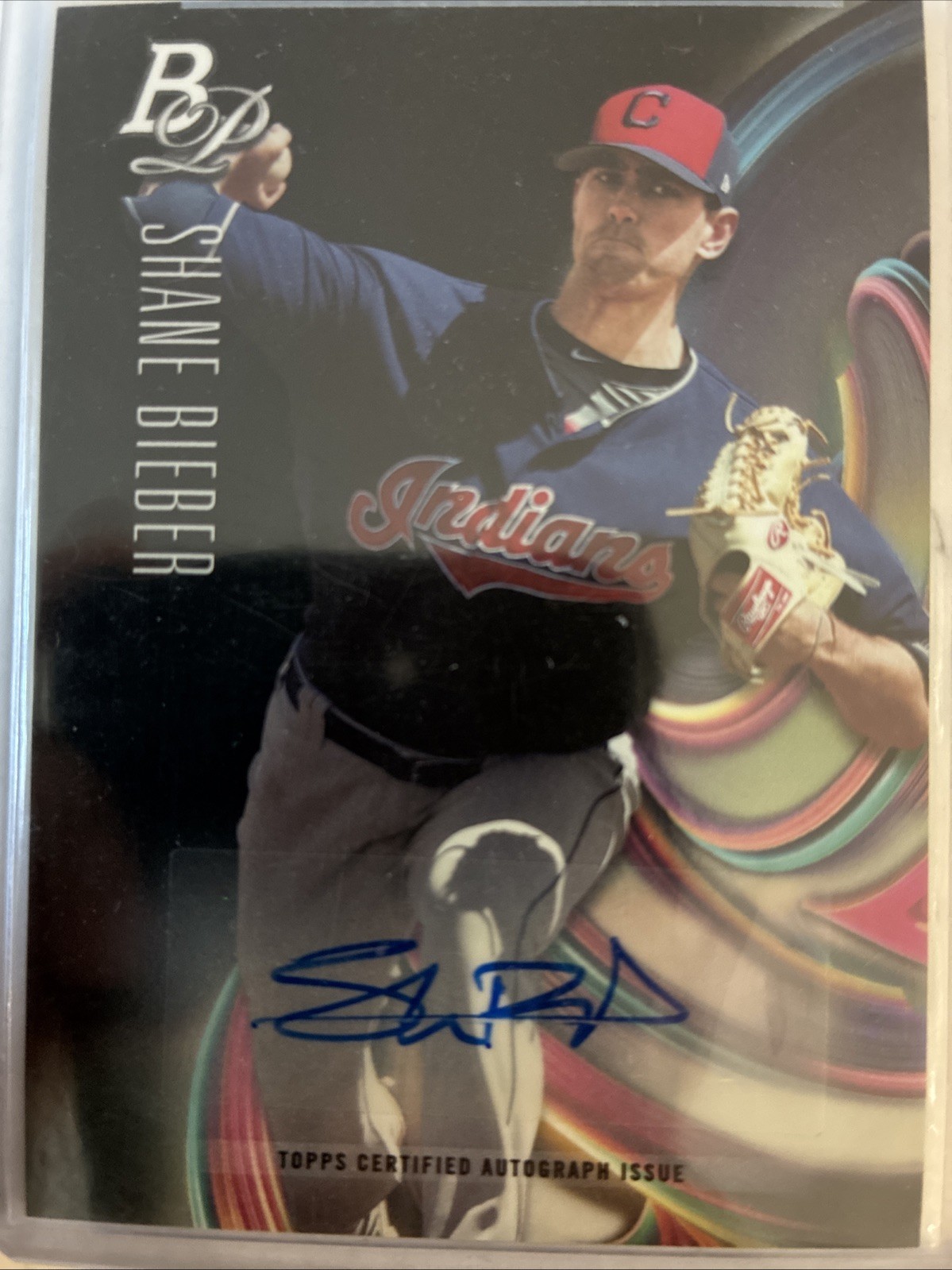 Shane Bieber #TOP-80 2018 Bowman Platinum Baseball Top Prospects Autographs