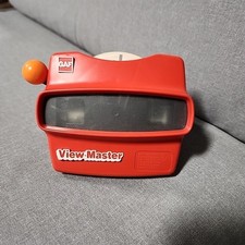 Vintage Red White GAF View-Master Viewer Includes One Noah's Ark Reel Working