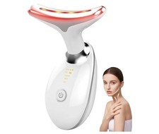 Neck Face Massager, 7-Color LED Multifunctional Facial Massager White