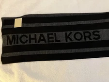 NWT Michael Kors Jacquard Muffler Black - Warm Designer Scarf