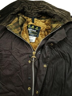 HOT VTG Men BARBOUR A190 BEAUFORT PARKA A297 PILE LINER BROWN