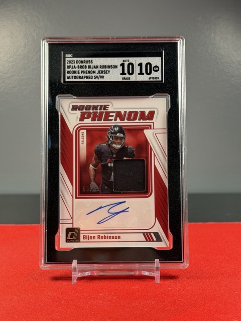 2023 Panini Donruss Bijan Robinson Rookie Phenoms RPA /99 SGC 10/10! Falcons!