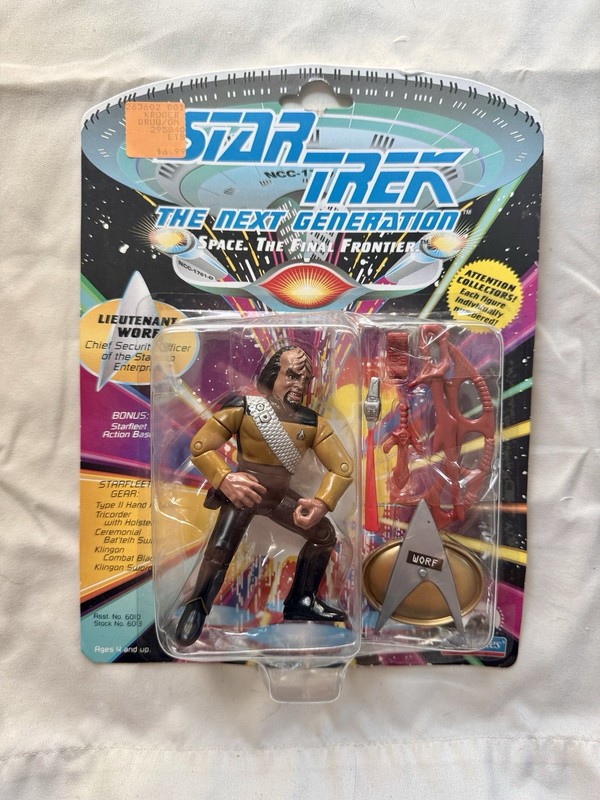 Playmates Star Trek TNG Lieutenant Worf Action Figure w/ Accessories