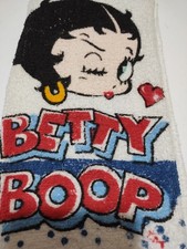 Vintage Betty Boop Hand Towel Winking Betty 4 Seasons White Cotton Hearts 2005