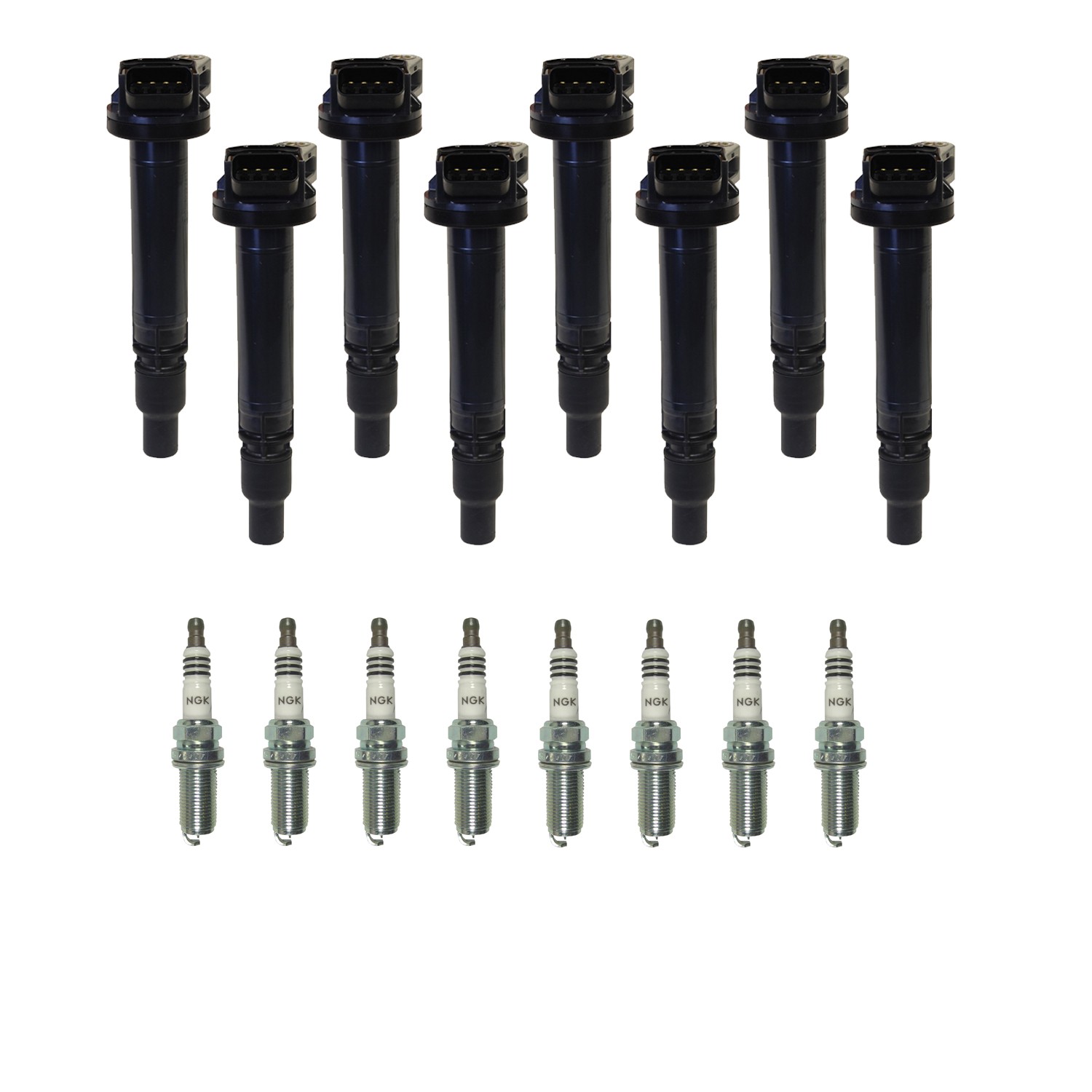 Denso 8 Ignition Coil 8 NGK Iridium Spark Plugs Kit For GX460 LX570 Tundra V8