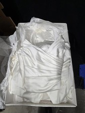 Elegant Ivory Satin David'S Bridal Wedding Dress 16W