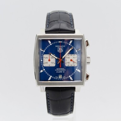 [2863] Tag Heuer Monaco 39mm - CAW2111.FC6183 Blau Box&Papiere 2015 Top