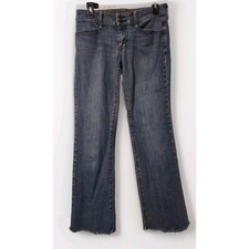 Gap 1969 Jeans Women's Size 8L Distressed Stretch Blue Denim Limited Edition