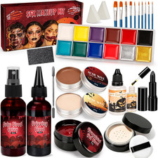 Halloween SFX Makeup Kit 24Pcs for Adults Zombie Vampire Cosplay