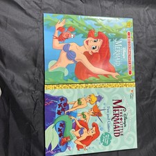 Disney The Little Mermaid Coloring/Activity Book Vintage Lot Of 2 Used Read Desc