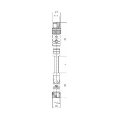 Lutronic 1058 Sensor-/Aktor-Anschlussleitung M8 2.00 m Polzahl Sensoren: 4 1 St.