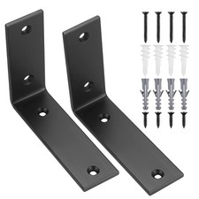 Supporti per Mensole Neri Staffe Angolari a 90 Gradi in Ferro di Alta Qu