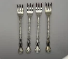 Gorham Strasbourg Seafood Cocktail Forks Set of 4 Sterling Silver- No Monogram