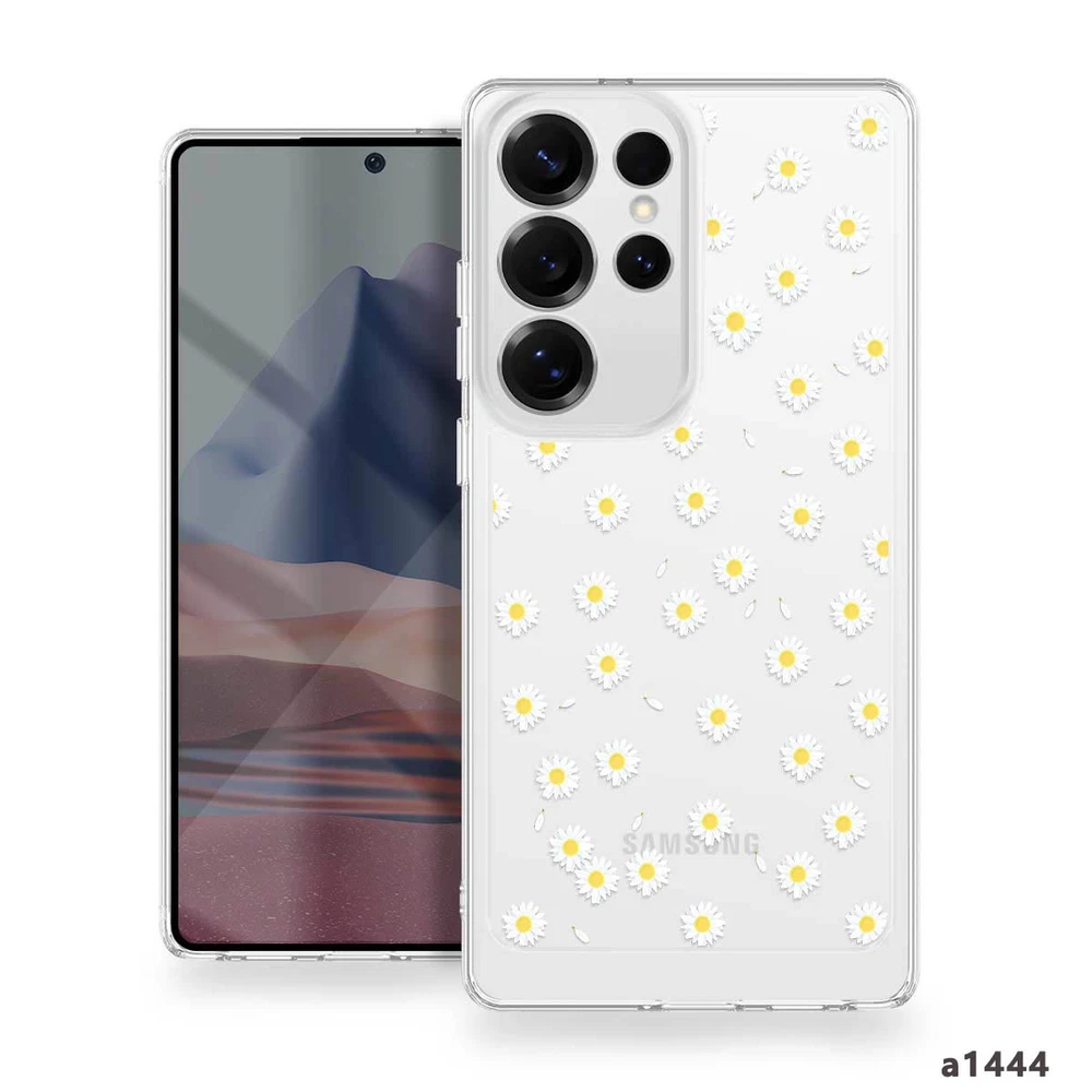Crystal Clear Floral Phone Case for Samsung Galaxy S24 FE S23 S25 A25 A34