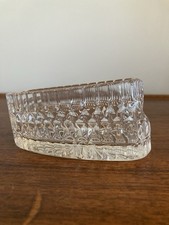 Vintage Princess House Lead Pressed Crystal Knife Spoon Holder Rest