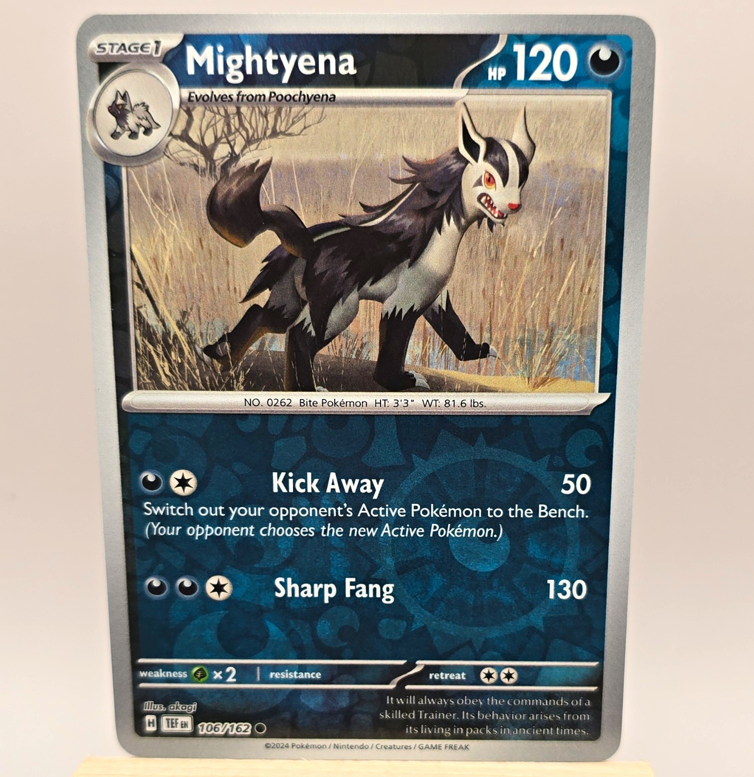 Pokémon TCG Mightyena 106/162 Temporal Forces Reverse Holo Uncommon Eng