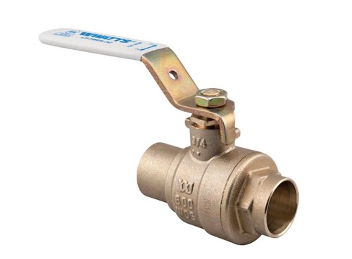 WATTS 3/4'' Brass Ball Valve Full Port Solder 3/4 Sweat x Sweat LFFBVS-3C-M1 NEW