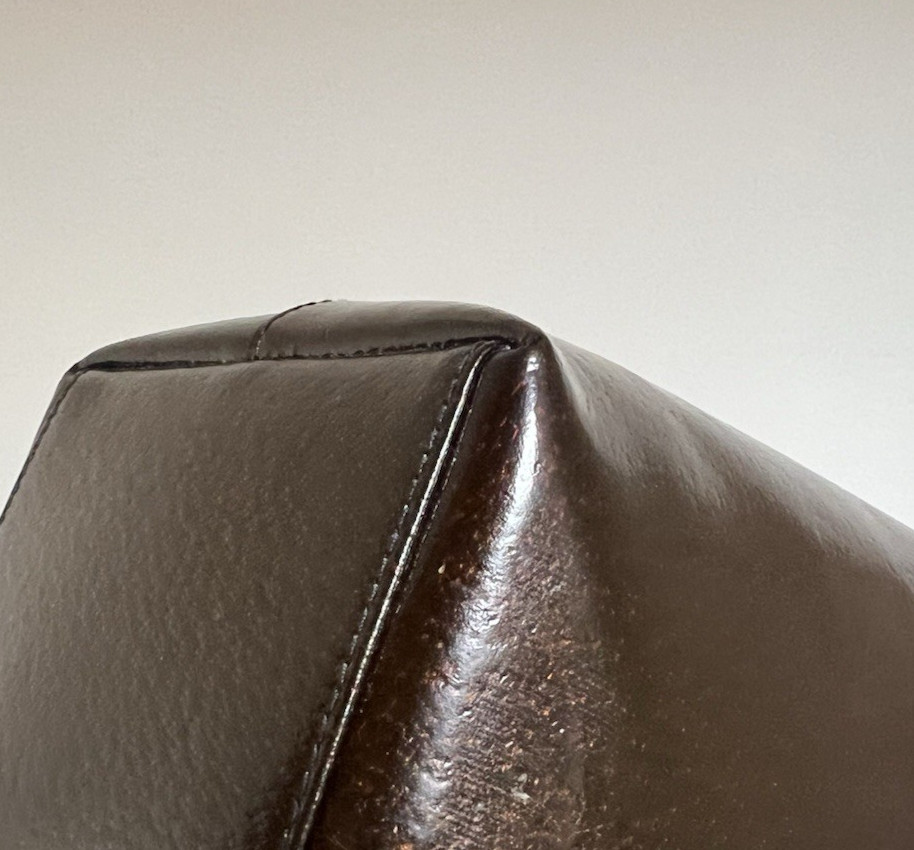 Gucci Glossy Leather Large Structured Tote Bag Authentic Vintage 1990’s image 9
