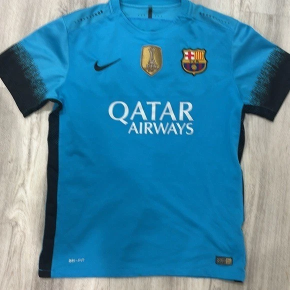 Camiseta de fútbol Nike para hombre verde azulado FC BARCELONA NEYMAR JR 2015/2016 TALLA GRANDE Foto 2 de 4