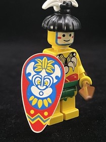 LEGO Pirates Islander King Minifigure Pi069 6264 Forbidden Cove W/ Shield Plume