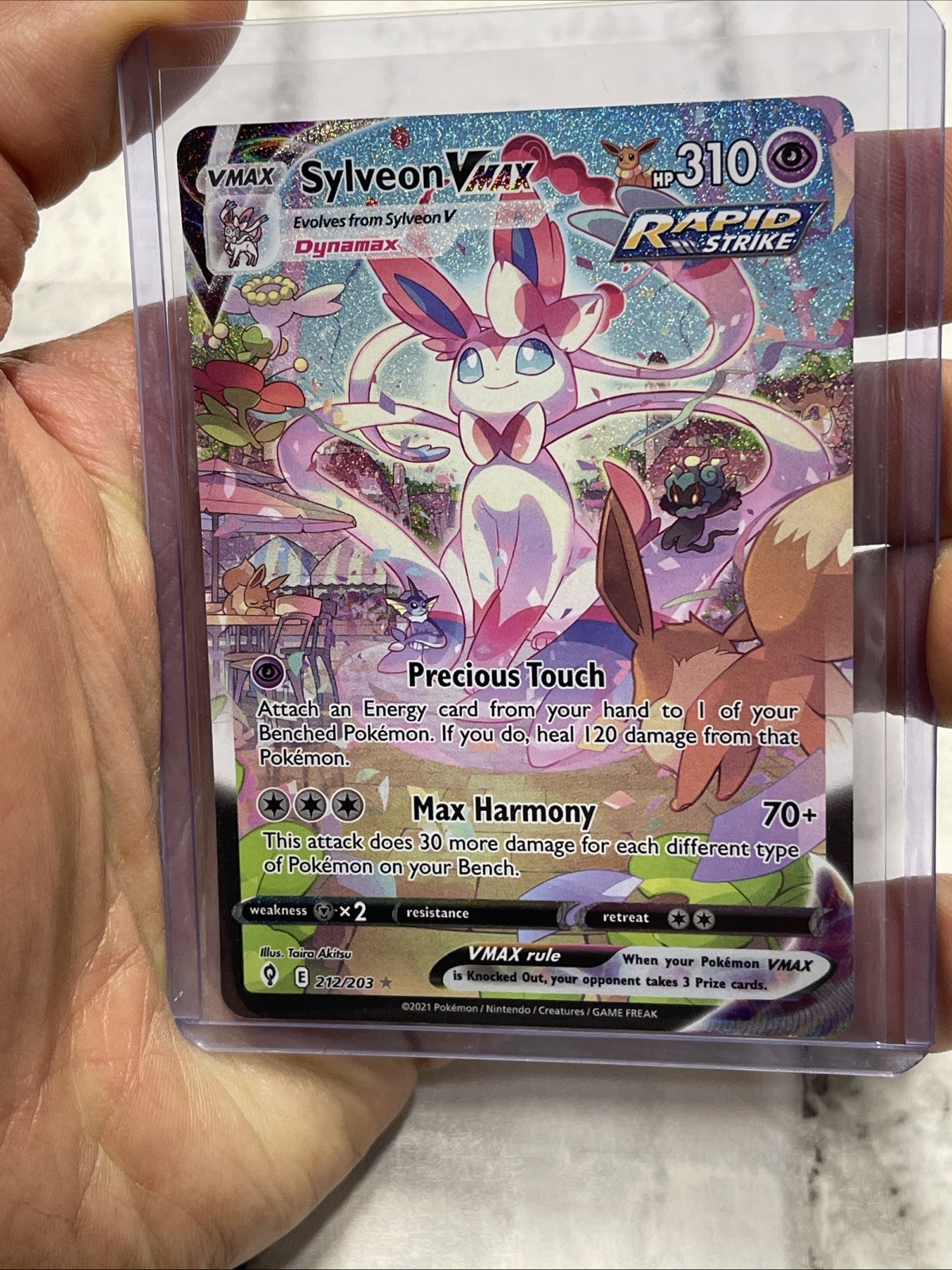 Pokémon TCG Sylveon Vmax SWSH07: Evolving Skies 212/203 Secret Rare Near Mint NM