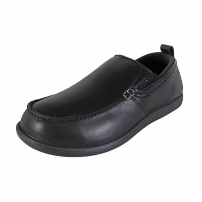 SO MEN ブラックレザー 48サイズ　注）キズあり Crocs Mens Tummler Leather Slip Resistant Work Shoes, Black, US 7