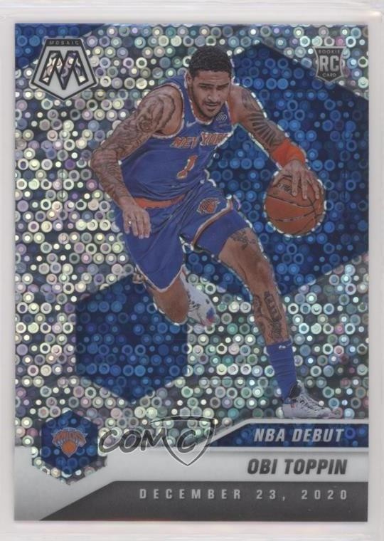 2020-21 Panini Mosaic NBA Debut Fast Break Silver Prizm Obi Toppin #273 g1z