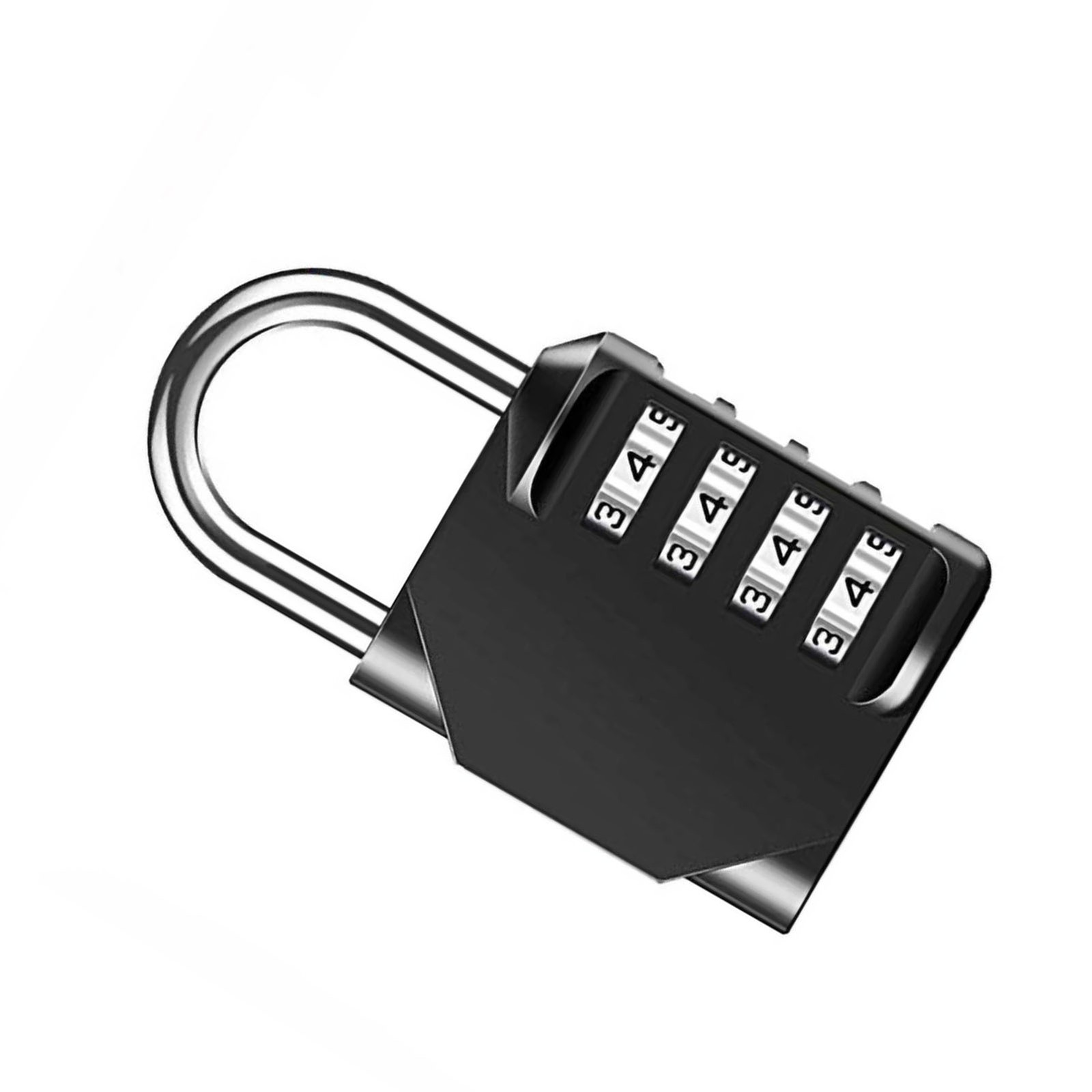4 Dial Mechanical Combination Padlock Keyless Security Anti Theft Zinc Alloy