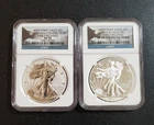 2013 West Point Silver Eagle 2 Coin Set PF70/SP70