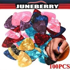 100pcs Set Guitar Picks Acoustic Electric Plectrums Celluloid Assorted Colors U*