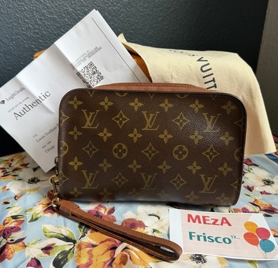 Louis Vuitton Orsay Clutch Brown Leather