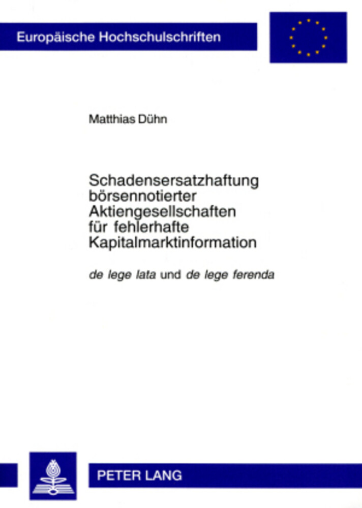 Thumbnail - Schadensersatzhaftung Börsennotierter Aktiengesellschaften Für