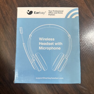 Earbay Wireless Headset With Microphone Bluetooth Noise Canceling Mic. Gold