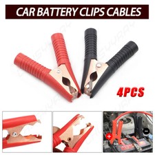 4x Heavy Duty Jumper Cable Clamps Battery Alligator Clips Repair Tool New