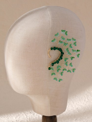 Blume Blatt Ohr Clip Manschette Ohrring Wickel Krabbel Ohrring Braut Hochzeit Schmuck - Bild 16 von 50