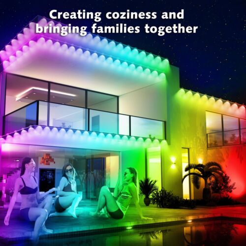 100FT Permanent Outdoor RGB LightsIP67 Waterproof Smart LED Eaves Lights with... - Picture 7 of 7