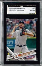 2017 Topps Opening Day Justin Verlander SGC 100/ PRISTINE