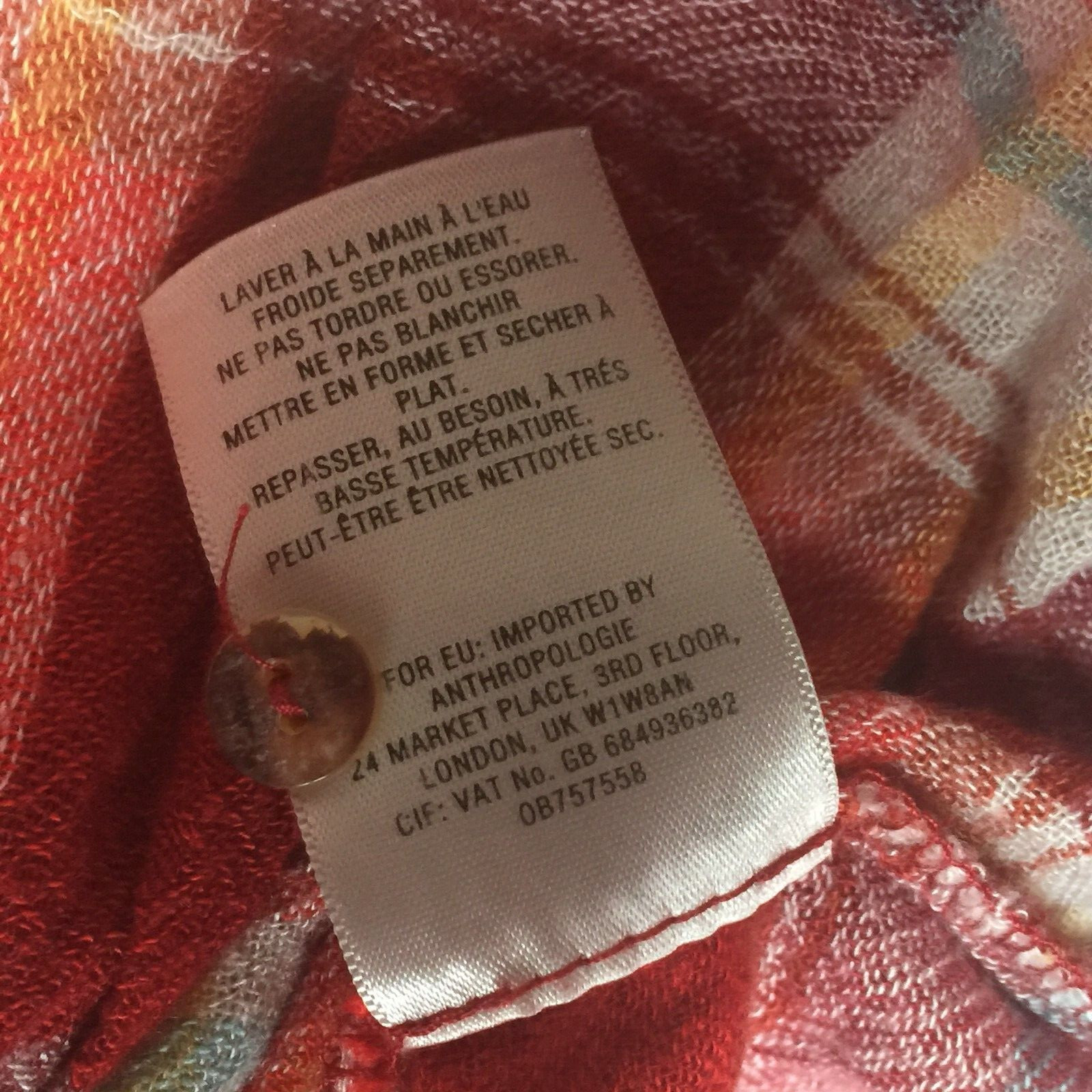Anthropologie Akemi + Kin Button Down Lucie Plaid Tunic Shirt Dress Small Red image 8