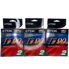 TDK D90 High Output IEC Type I Cassette Tapes NEW Sealed 3x2 Packs
