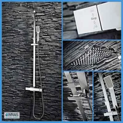 Thermostatic Elite Bar Thermostatic Exposed Adj Shower Square Mixer Valve Riser