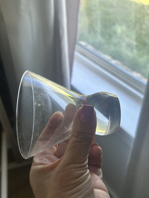 Vintage Weighted Base Stemless Martini Cosmopolitan Glasses Clear Set of 4