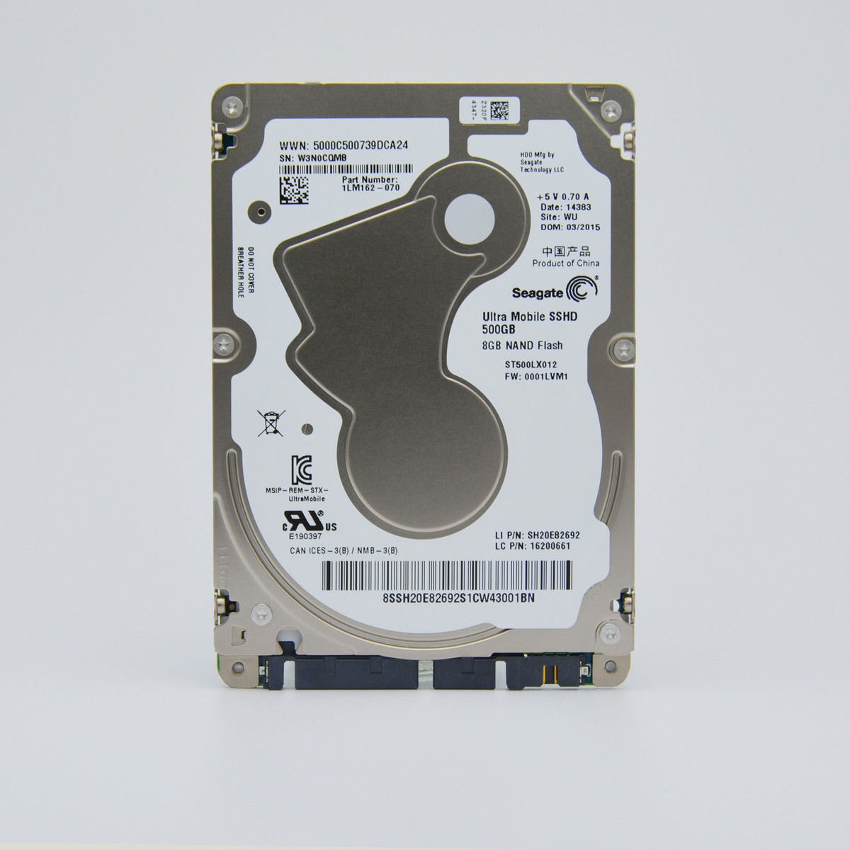 Seagate ST500LX012 500GB Ultra Mobile SSHD 8GB NAND Flash